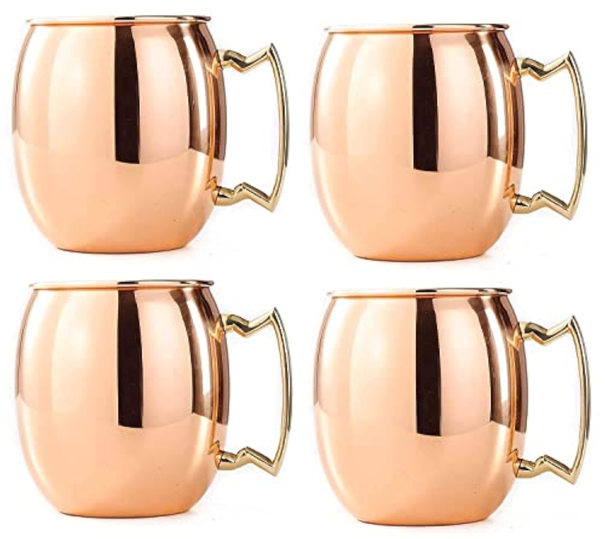 Copper Moscow Mule Copper Mug Beer Mug Cup, Pack of 4